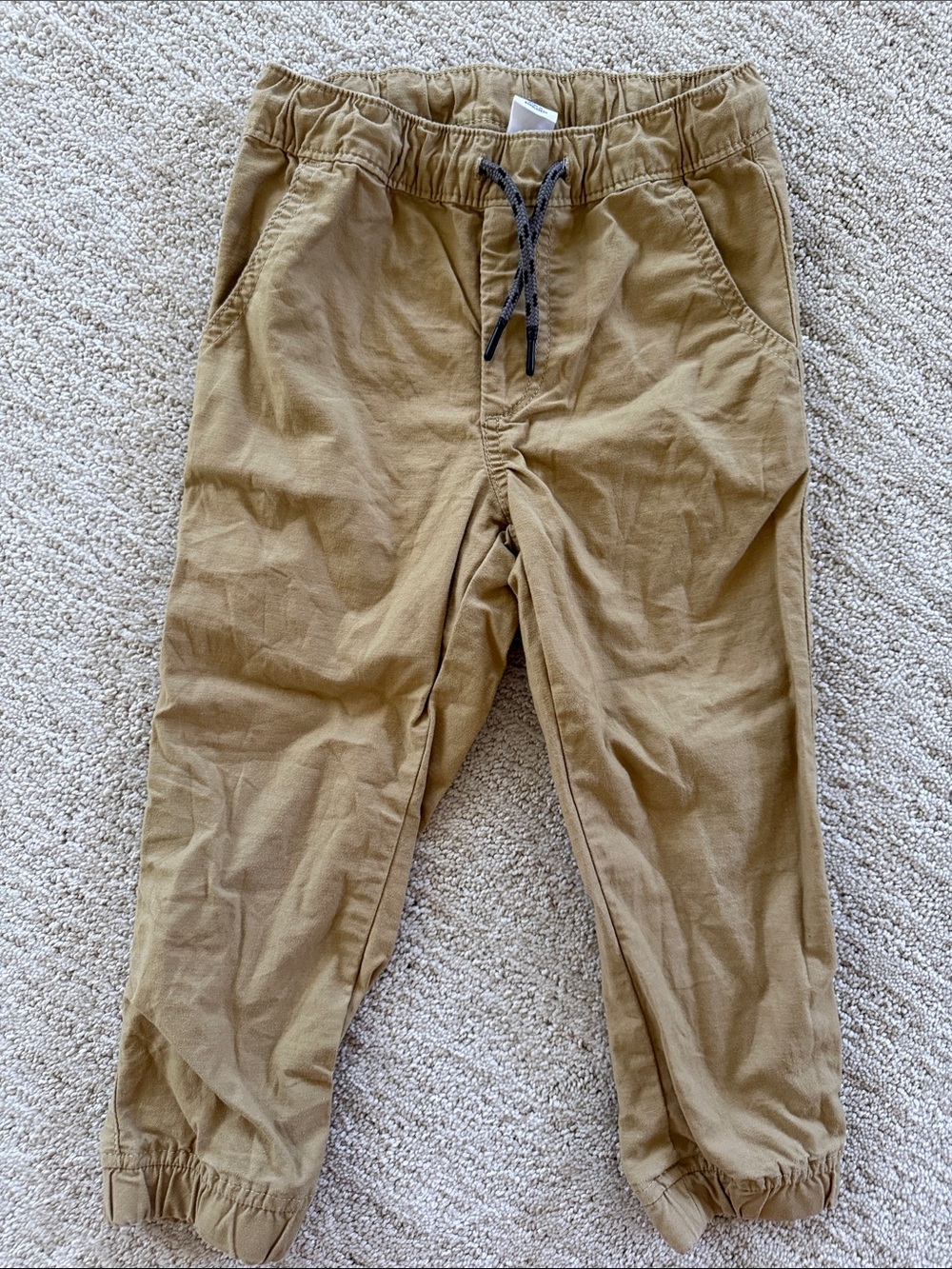 Gap kids Casual Drawstring Jogger Pants - Tan